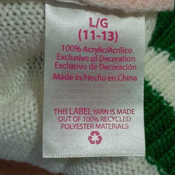 Ugly Christmas Sweater Kids L (11-13) BLESSED 3D Garland Sequins PomPoms - Picture 9 of 9